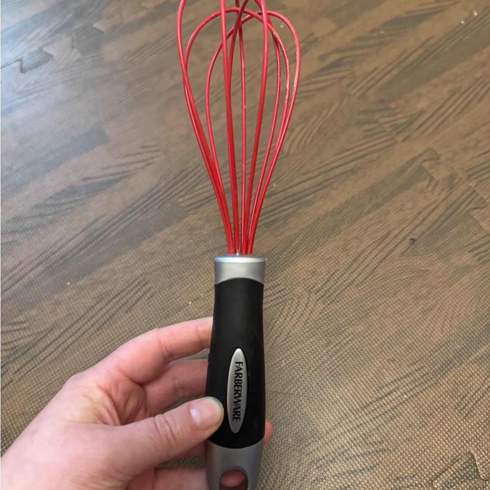 2/$10 Farberware Red and Black Whisk